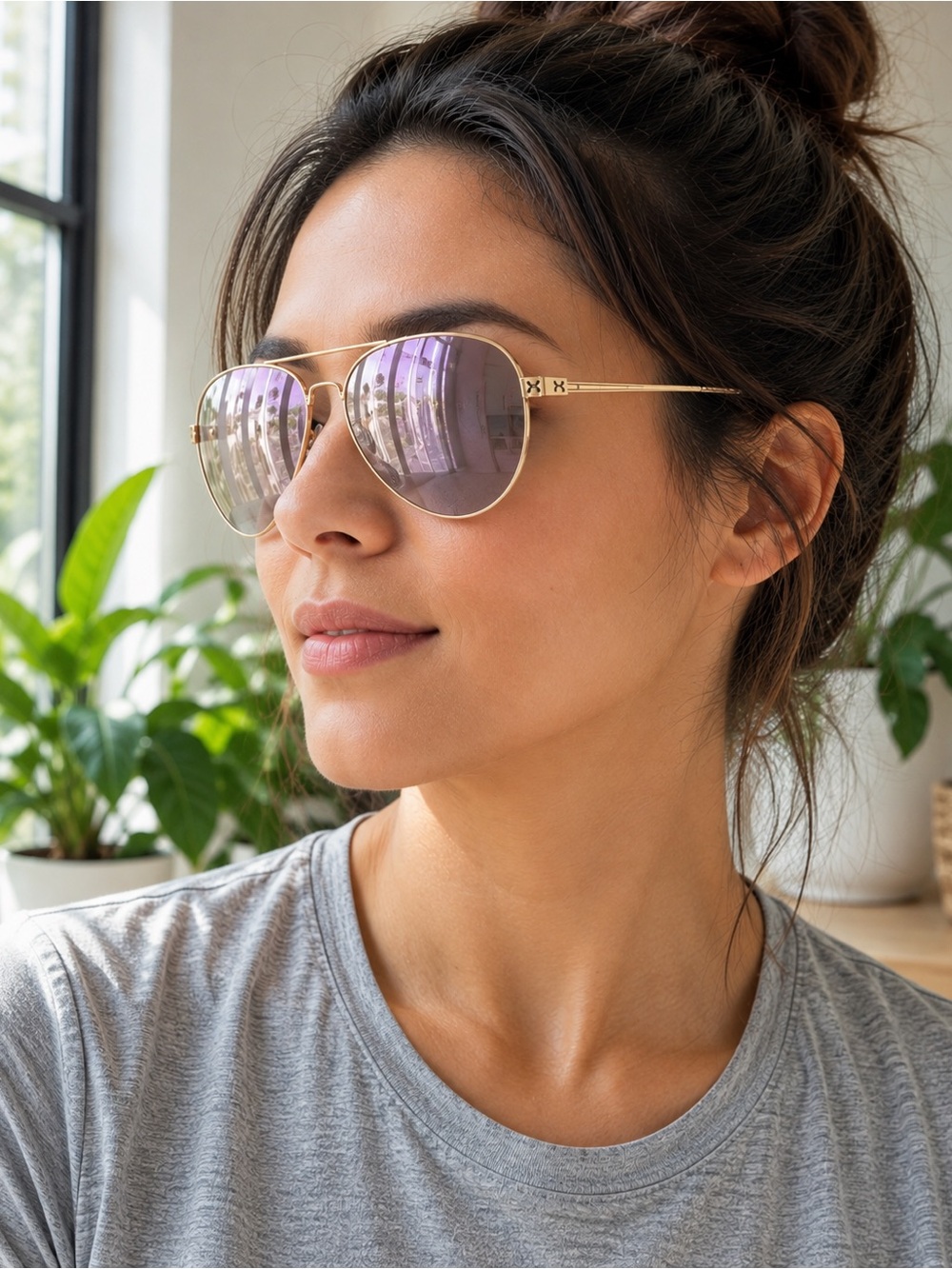 UNDER ARMOUR Getaway M Aviator Sunglasses Gold Mirror